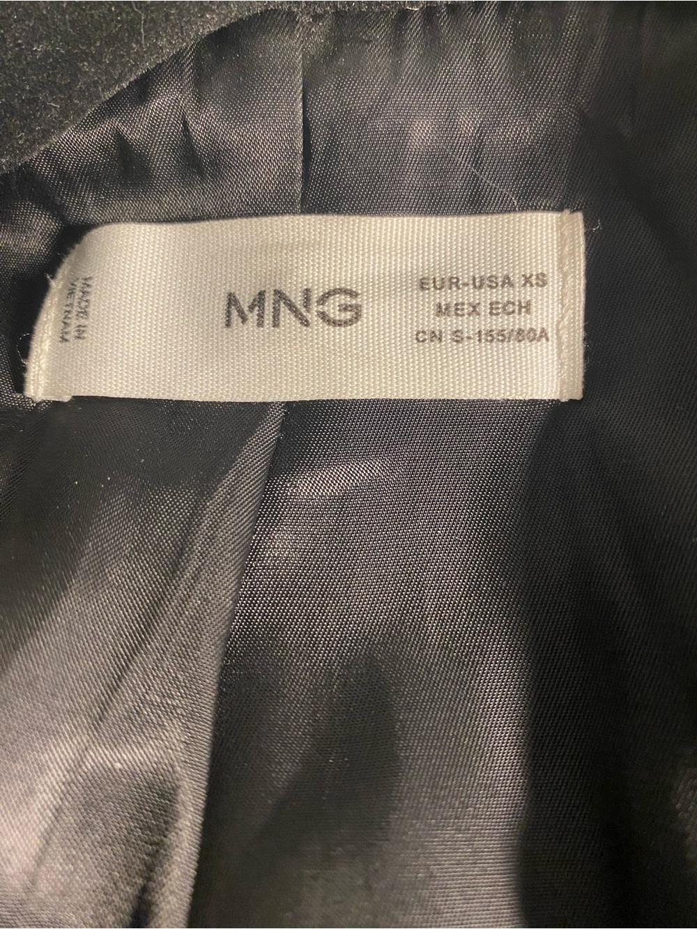 Mango Black Double-Breasted Wool Blend Trench Coat - Picture 4 of 9